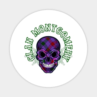 Scottish Clan Montgomery Tartan Celtic Skull Magnet